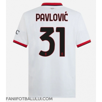 AC Milan Strahinja Pavlovic #31 Tricou Fotbal Replică 2024-25 Barbati Deplasare